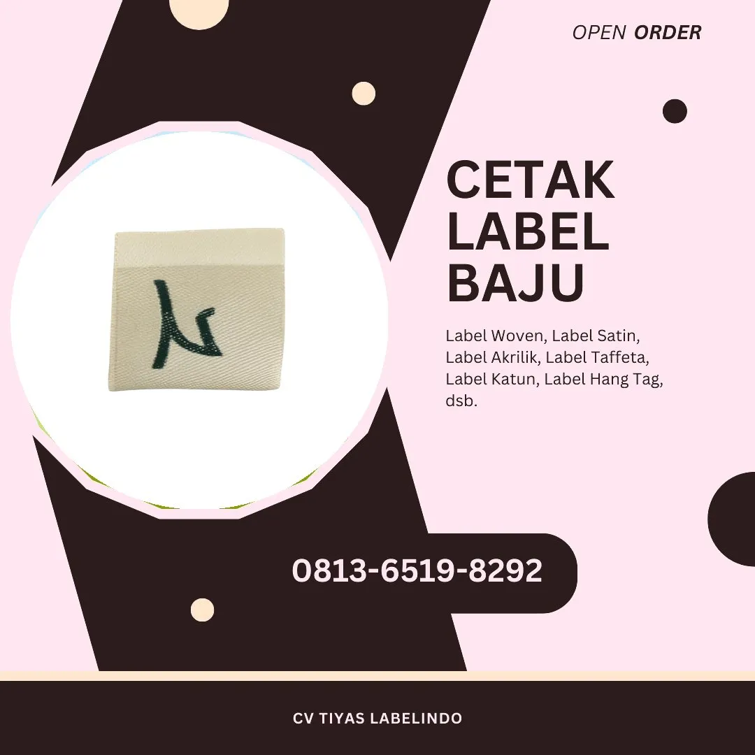 Cetak Label Baju Pagar Alam, 0813-6519-8292 (WA)
