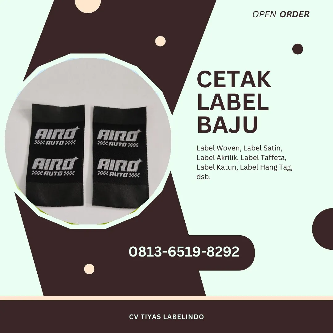 Cetak Label Baju Asahan, 0813-6519-8292 (WA)