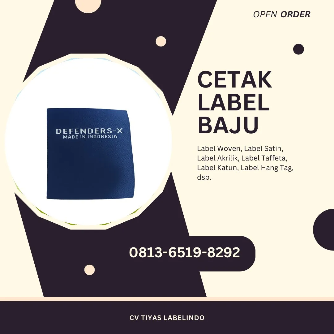 Cetak Label Baju Dairi, 0813-6519-8292 (WA)