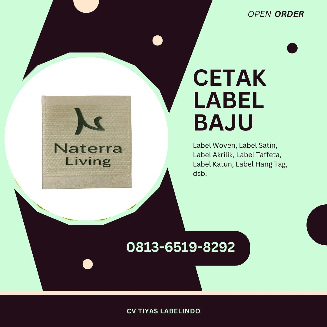 Cetak Label Baju Karo, 0813-6519-8292 (WA)