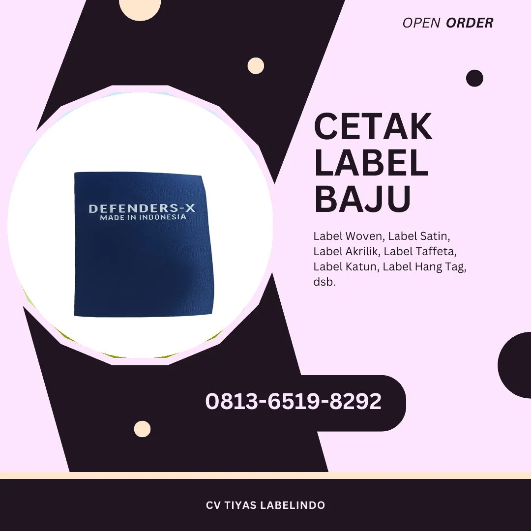 Cetak Label Baju Padang Lawas, 0813-6519-8292 (WA)