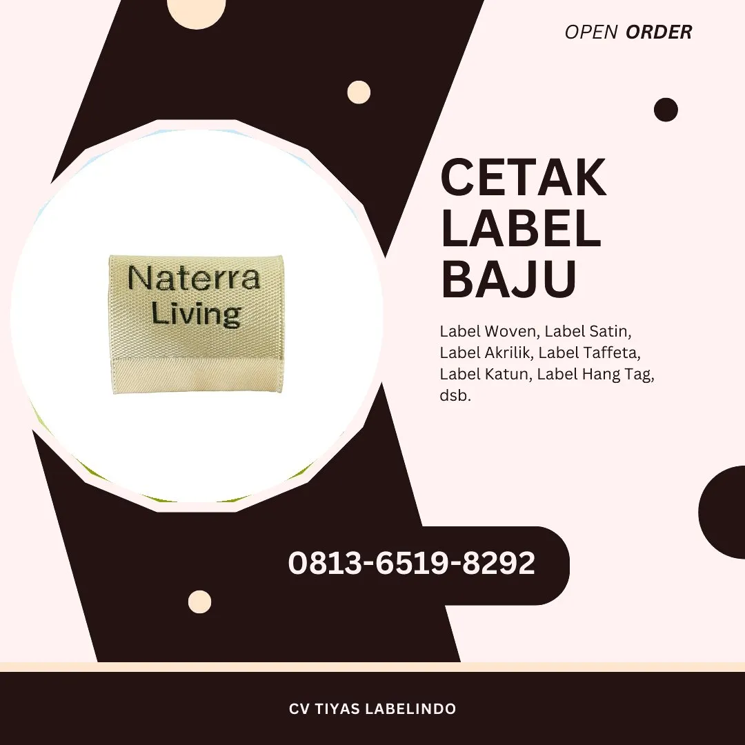 Cetak Label Baju Serdang Bedagai, 0813-6519-8292 (WA)