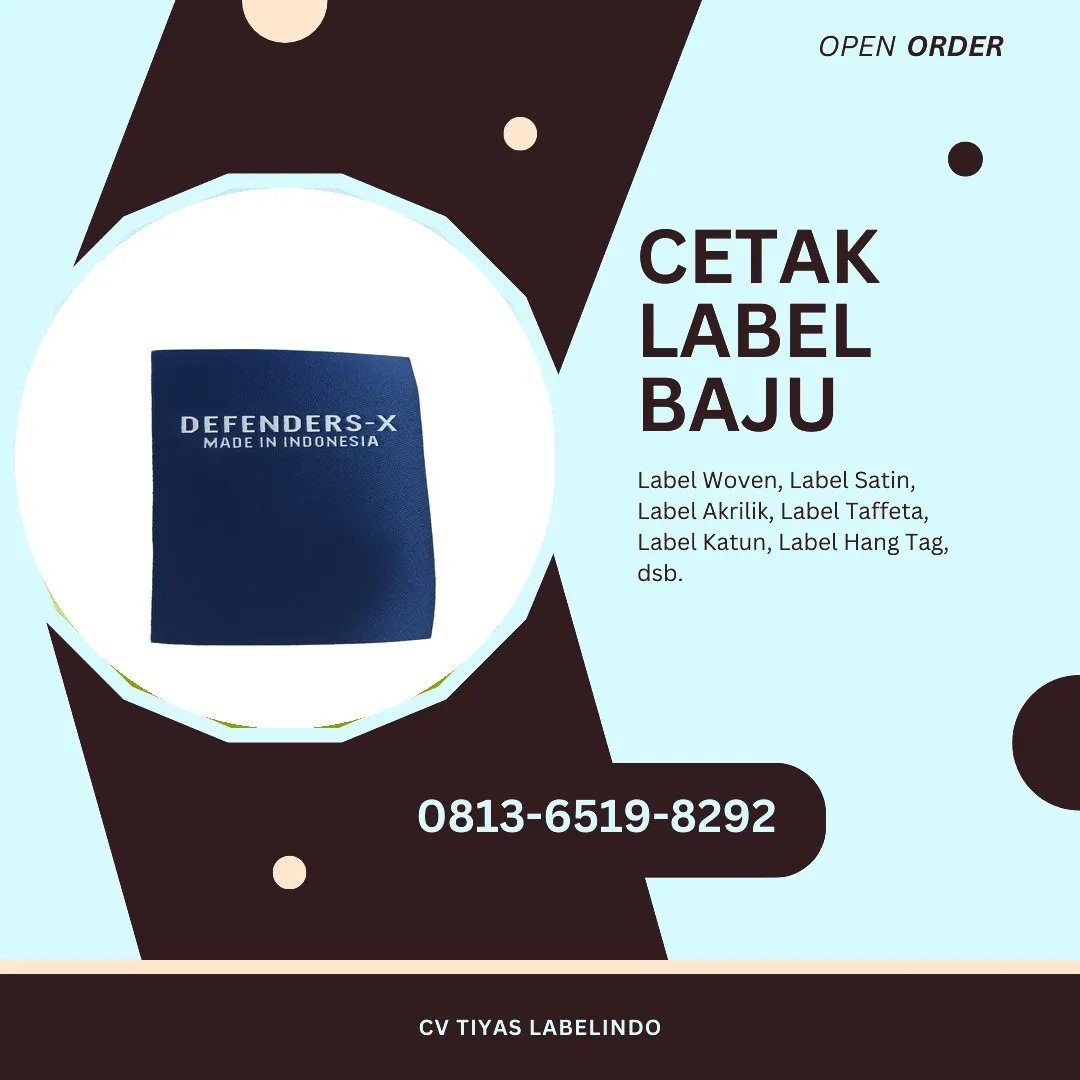 Cetak Label Baju Toba Samosir, 0813-6519-8292 (WA)