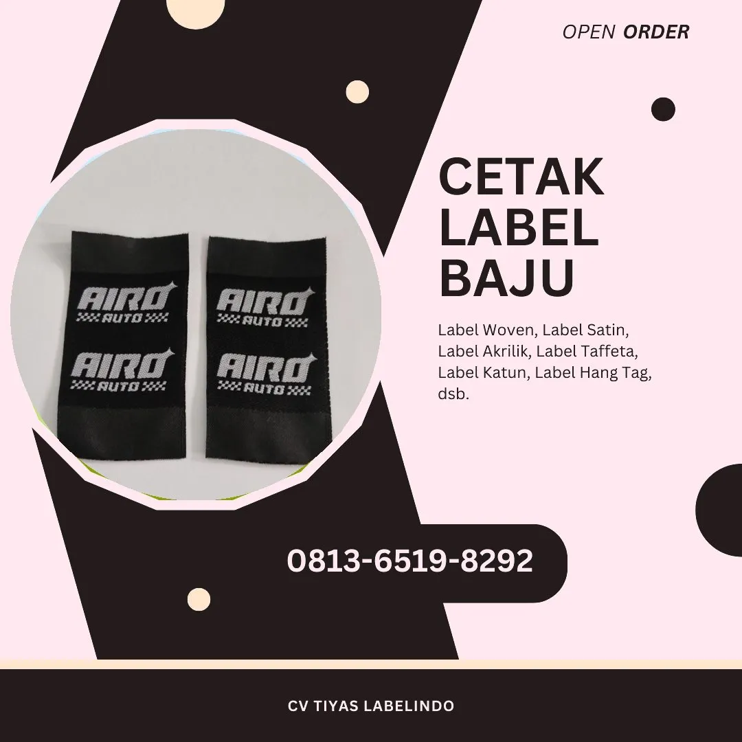 Cetak Label Baju Medan, 0813-6519-8292 (WA)