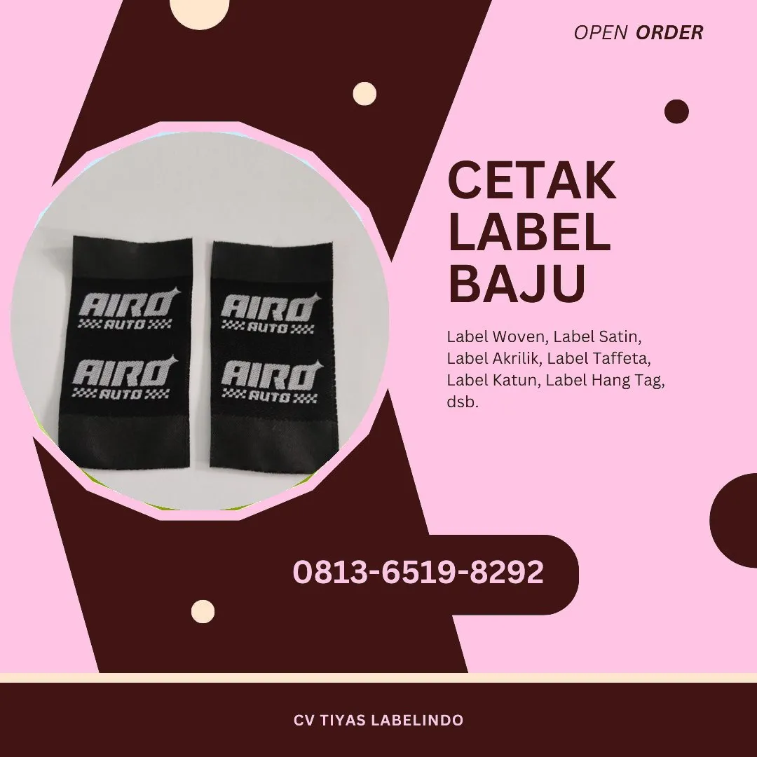 Cetak Label Baju Tebing Tinggi, 0813-6519-8292 (WA)